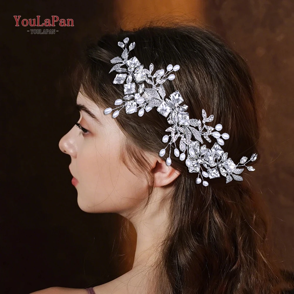 

TOPQUEEN Wedding Shiny Hair Comb Bride Rhinestone Headdress Bridesmaid Hair Ornaments Fashion Headwear Party Headpiece HP913