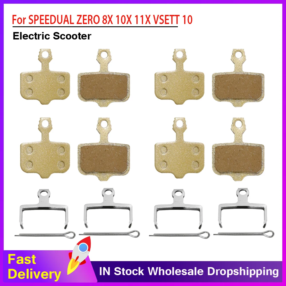 4Pairs Disc Brake Pads for SPEEDUAL ZERO 8X 10X 11X VSETT 10+ Kugoo G1 Dualtron Thunder Electric Scooter Accessories