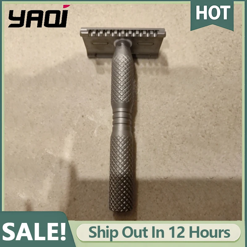 

YAQI Ghost 90DC Титановая легкая безопасная бритва с перекрестным зерном и зазором лезвия 0,90 мм, уникальная текстура, роскошь