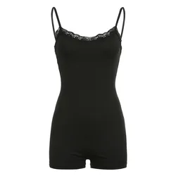 Fashionable lace patchwork sling jumpsuit women