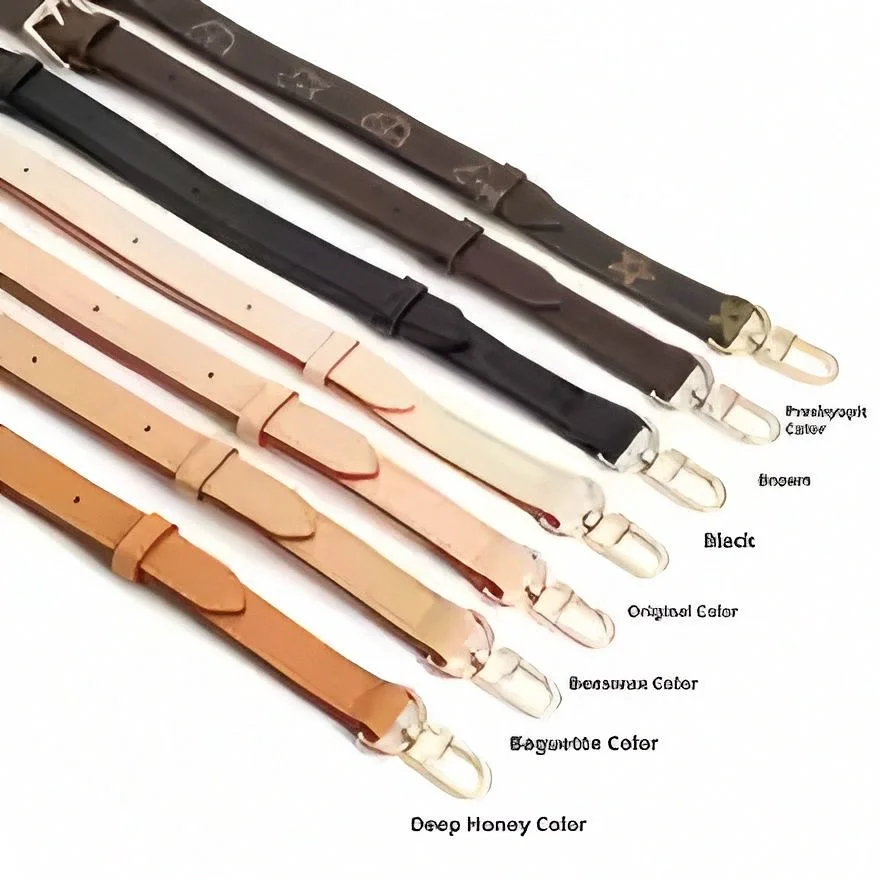 Adjustable Vegetable Tanned Leather Replacement Bag Strap Multi Color Crossbody Shoulder Strap Handbag Purse DIY Modification Accessories