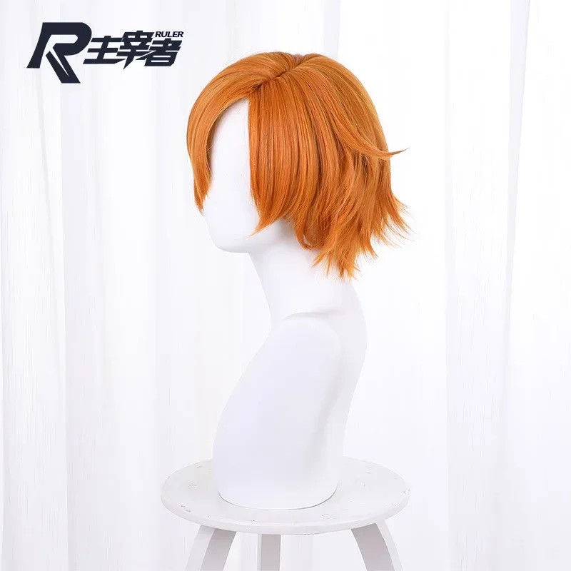 cosplay Dominator Sasaki and Miyano Sasaki Xiuming Orange Four Or Six Points Turn up Short Hair Cos Wig 461y