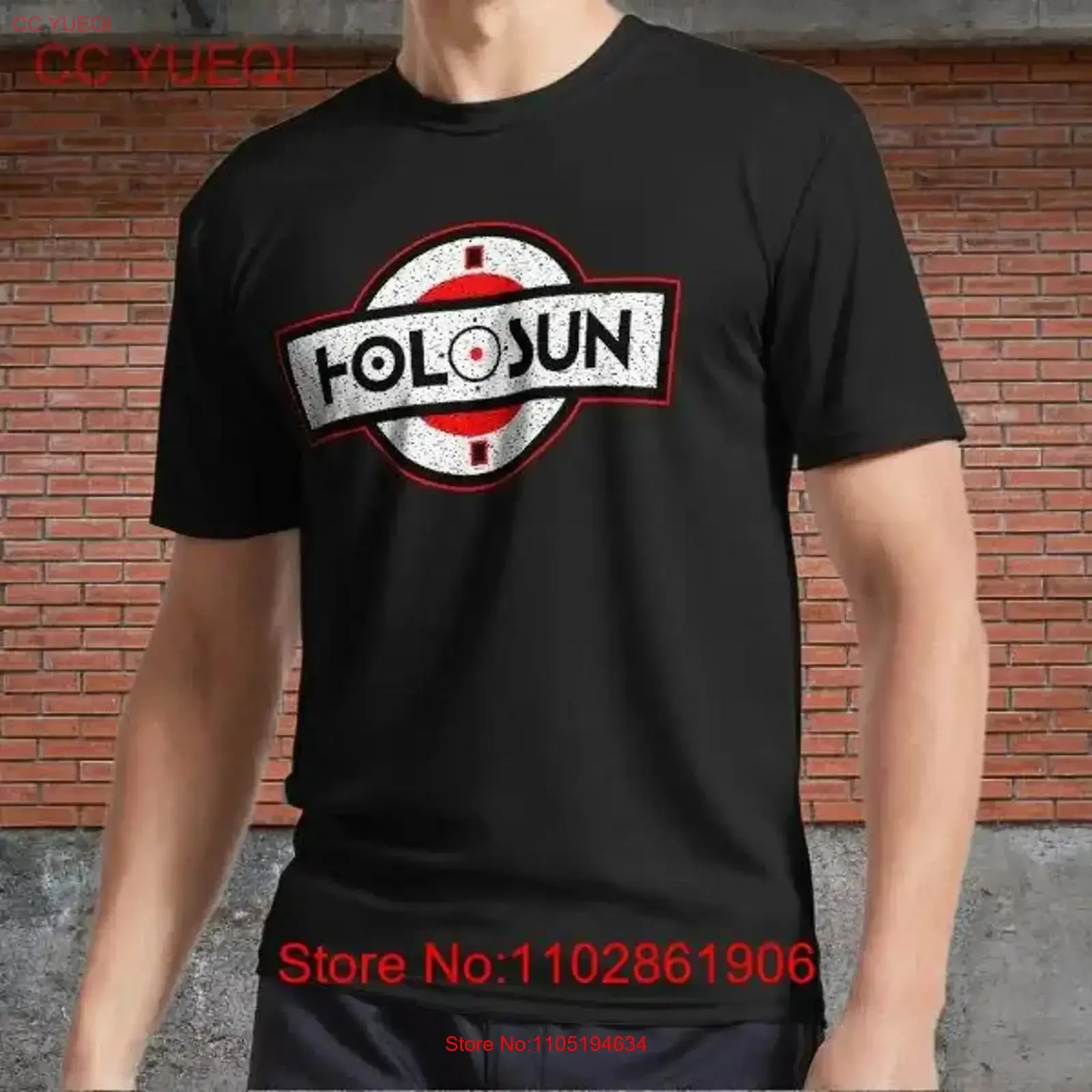 Holosun Red Dot Scope Sight Badge Patch Logo Men's T Shirt Funny Size S to 5XL vintage Washed Soft graphic streetwear Casual
