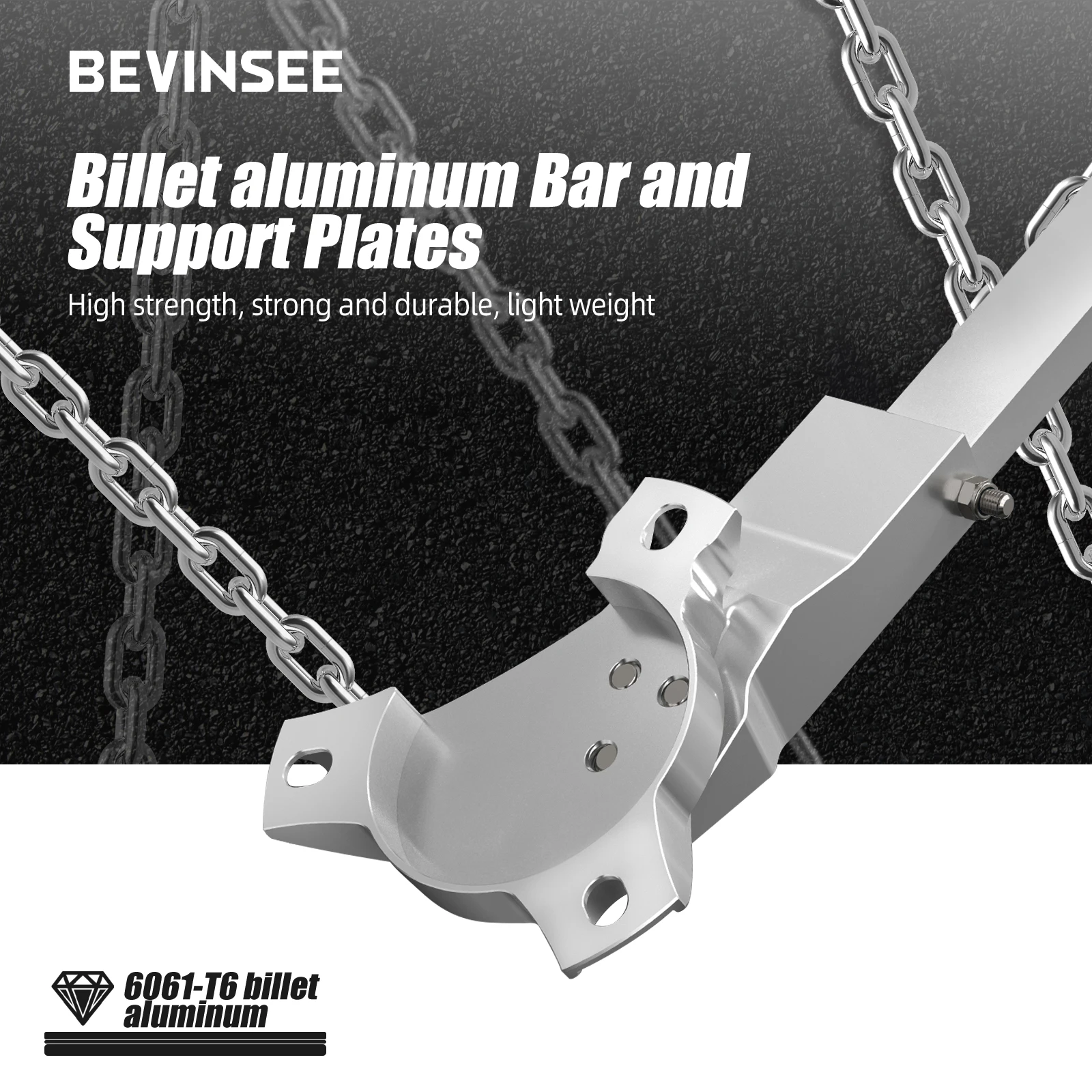 BEVINSEE Front Strut Brace Bar for BMW E46 323i 325i 328i 330i 323ci 325ci 328ci 330ci 2002 2003 2004 2005 2006