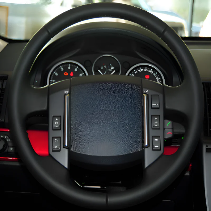 

for Land Rover Freelander2 10-17Hand-stitched steering wheel cover lightweight and breathable, full coverage modification design