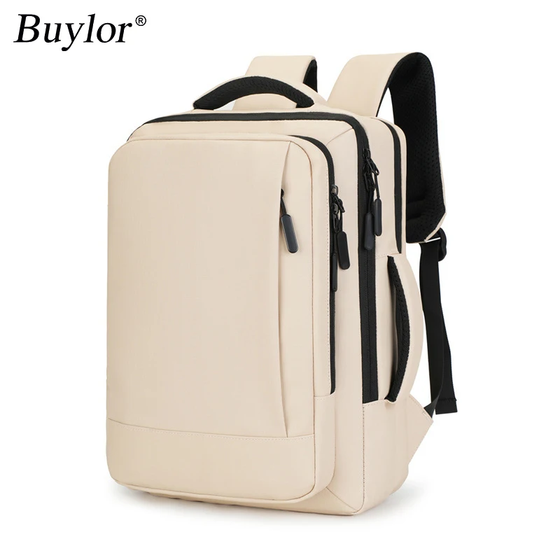 

Buylor мужской деловой рюкзак для ноутбука 15,6 дюйма, водонепроницаемый повседневный уличный рюкзак с несколькими карманами, рабочий рюкзак для офиса и школы ﻿