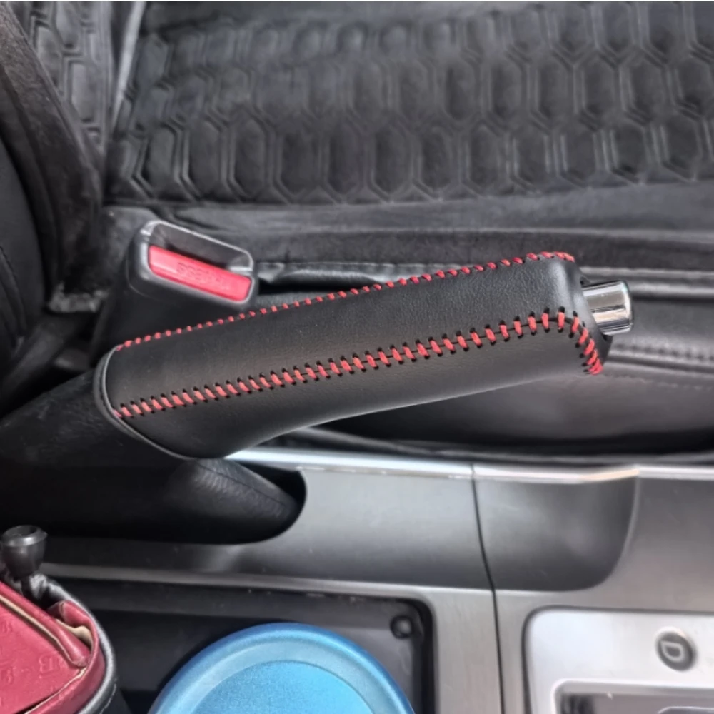 Auto-Leder-Getriebe-Handbremsenabdeckung für SEAT Altea Toledo MK1 MK2 Ibiza Cupra Leon Cupra für Skoda Fabia Rapid