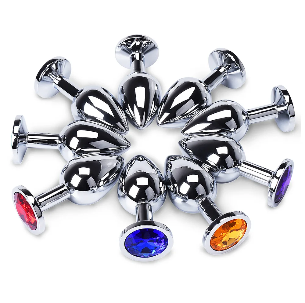 3 pz/set Plug anale rotondo in metallo tappi anali tappo del sesso Unisex 3 giocattoli per adulti di diverse dimensioni per uomini/donne allenatore anale per coppie