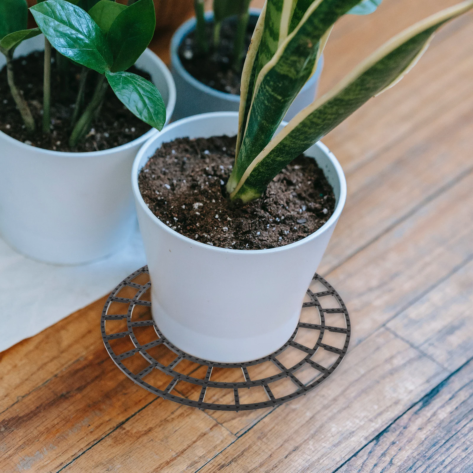 

6pcs Flowerpot Base Pad Bonsai Bottom Mesh Riser For Indoor Outdoor Planters Reusable Non-Slip Planter Feet Garden Elevator