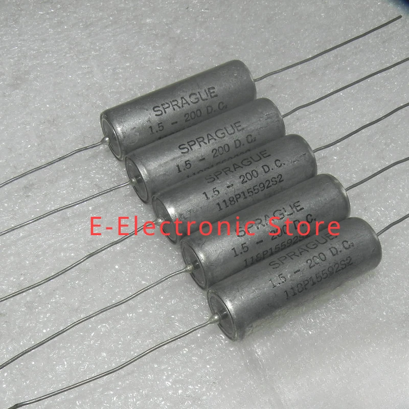 2PCS/LOT  200V 1.5UF 155 Divided Frequency Copper Shell Antique Fever Coupled Oil Immersed Capacitor