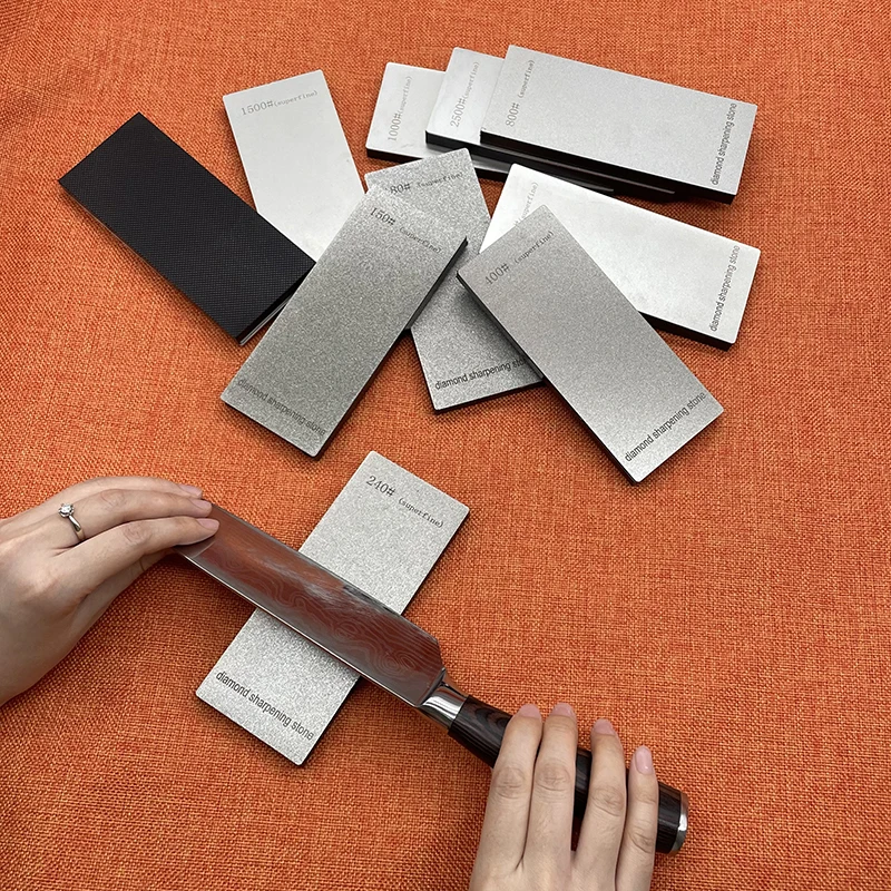 180# 400# 1000# 3000# Diamond Whetstone with Base Home Kitchen Knife Sharpening System Professional Outdoor Sharpener Stone Hot