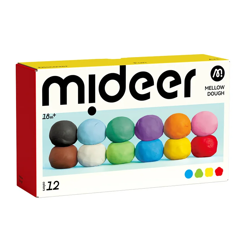 Mideer massa suave plasticina colorida sem manchas crianças criativas artesanais brinquedos diy grande farinha enlatada argila colorida bebê 18m +