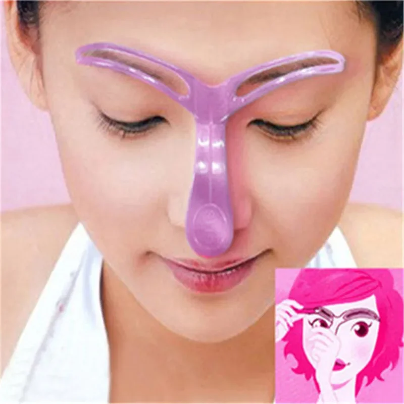 New Reusable Eyebrow Shaper Brow Stamp Template Eyebrows Shape Set Eyebrow Stencil Eye Brow Women Make Up Tools Accessories