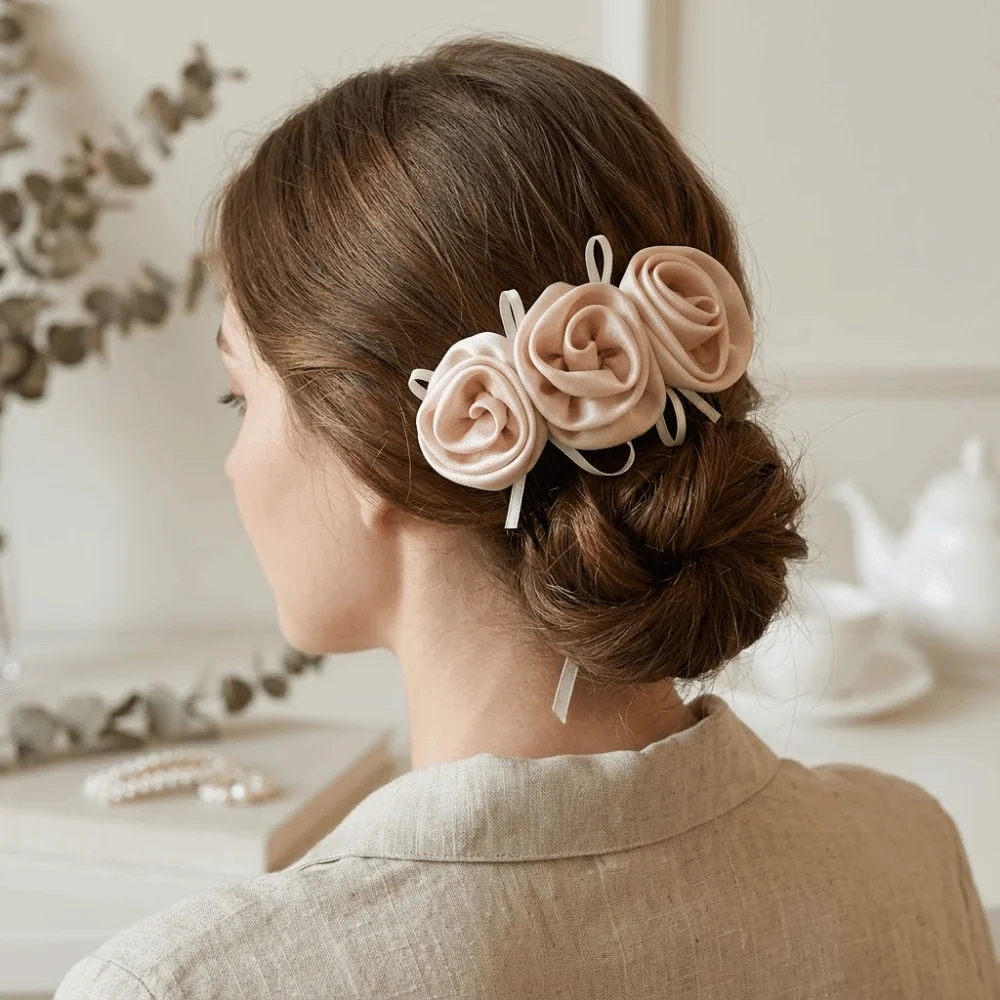 

Аксессуары для волос: Заколка-гребень для волос в тайском стиле с цветами, однотонная, богемная, пластиковая, для женских причесок-пучков