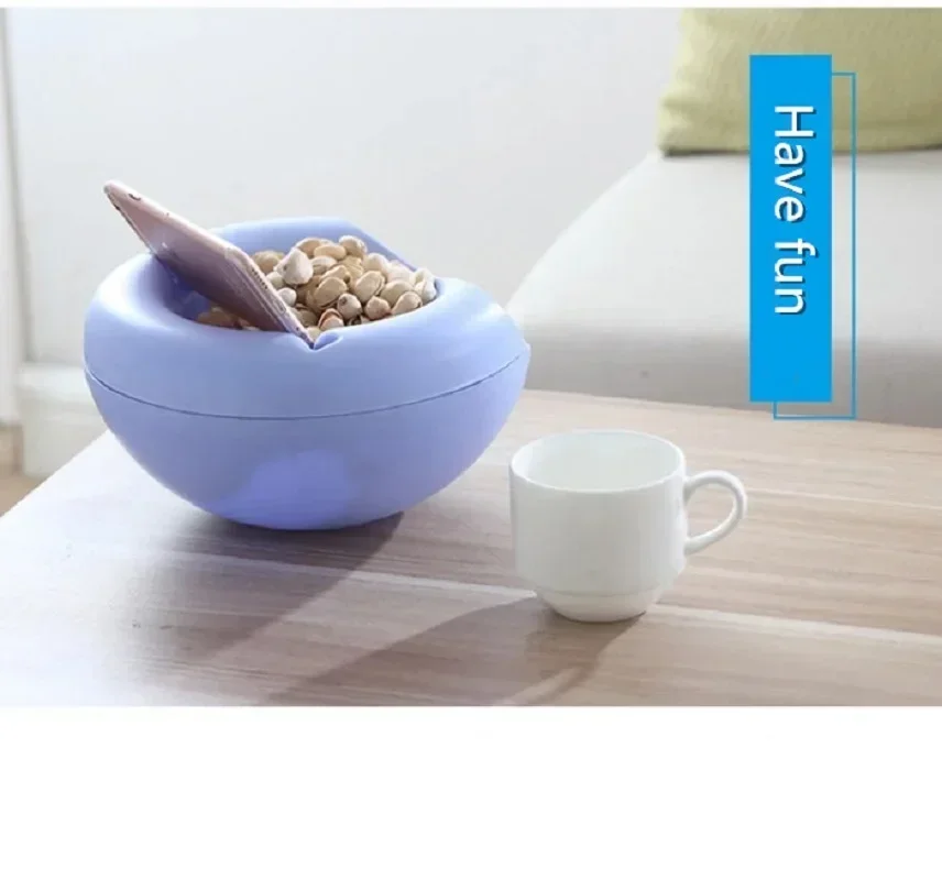 Piatto di frutta in plastica di moda Snack Noci Semi di melone Ciotola Piatto di caramelle a doppio strato Piatto di frutta multifunzionale 20 * 10 cm