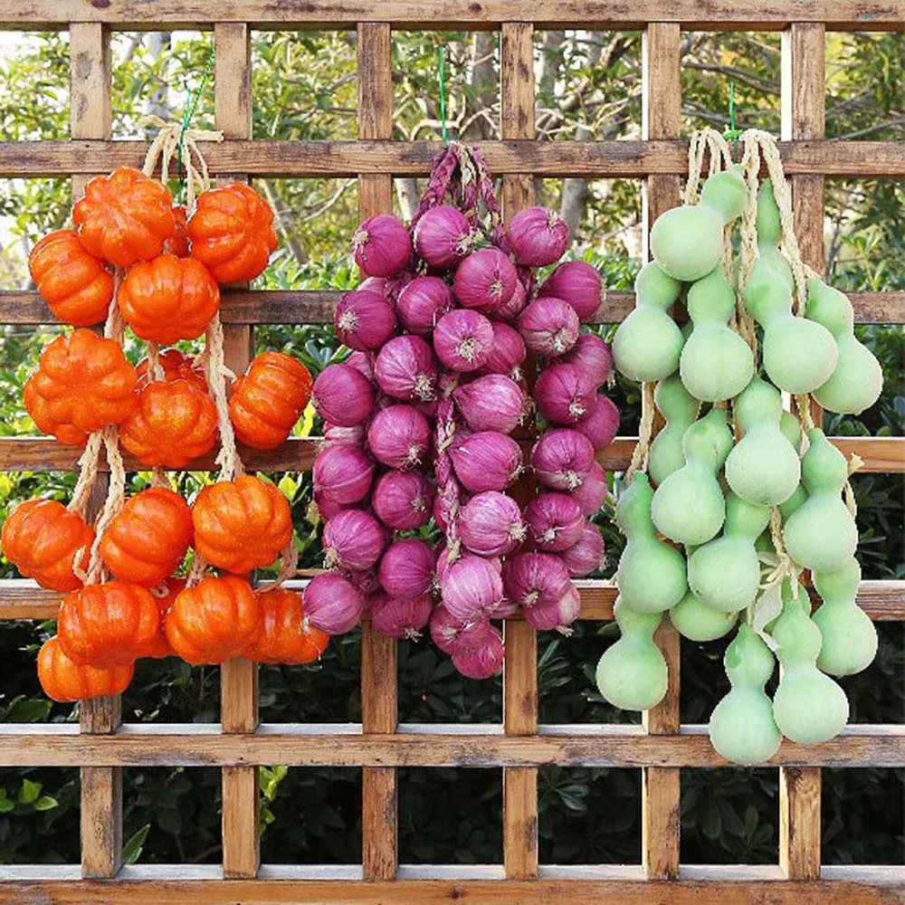 Simulación Artificial de alimentos, verduras, Chile falso, fruta, accesorios de fotografía para decoración de habitación, decoración de pared navideña para el hogar