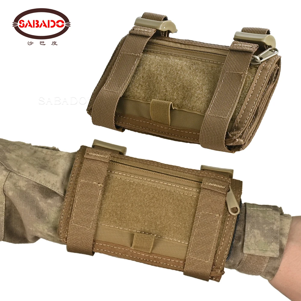 

Tactical Gear Armband Sleeve QB Wrist Map Holder Arm Pouch DOPE Card Pack Outdoor Sport Running Mobile Phone Bag