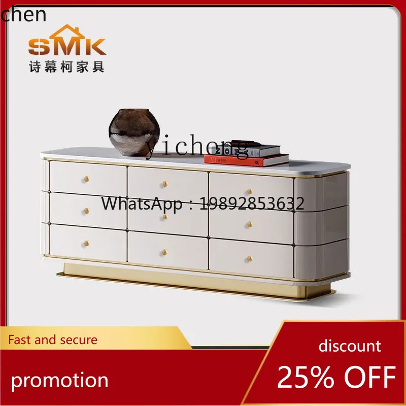 

Минималистичный мраморный шкаф для прихожей HXL, современный минималистичный шкаф с ящиками, окрашенный под мрамор.