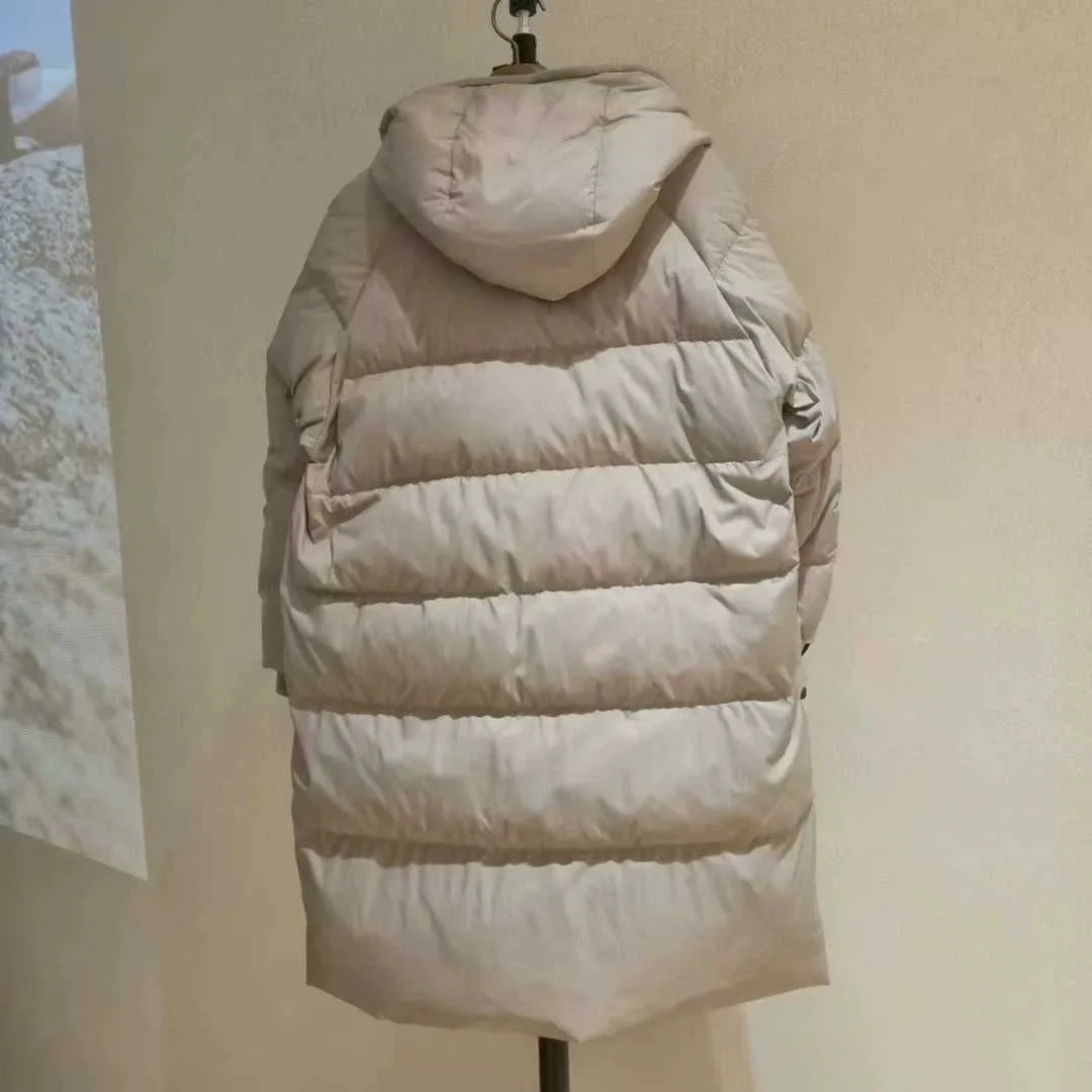 Casual Faionable à capuche longueur moyenne vers le bas Jaet citron fromage LEB25 hiver chaud trajet Sle coupe droite longue...