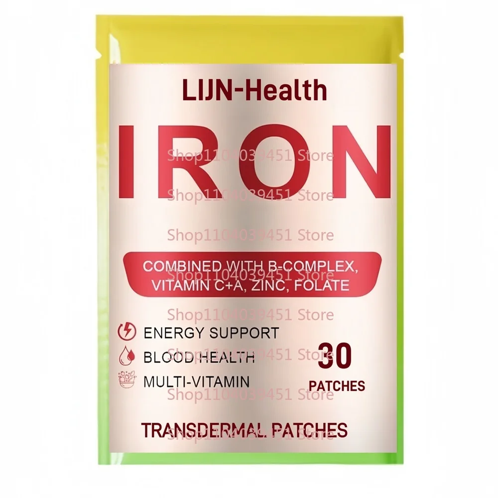 

30 трансдермальных пластырей с витаминами A, B-комплексом, биотином и цинком для женщин и мужчин, для поддержки энергии и иммунитета