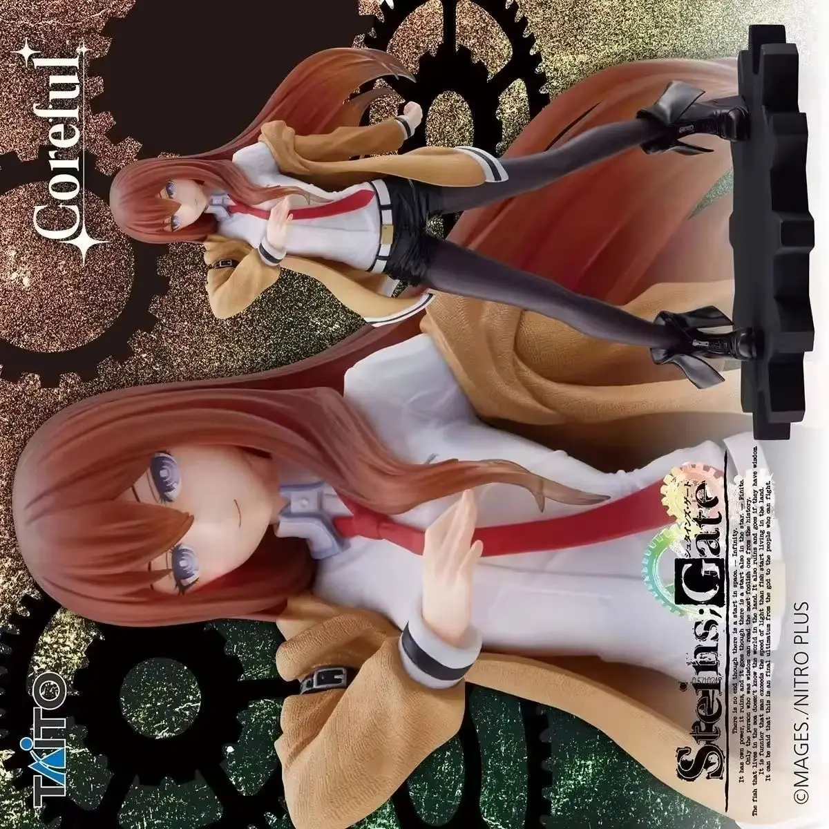 

Оригинальная настоящая предварительно окрашенная фигурка Taito Steins;Gate Makise Kurisu H = 180 мм, модель персонажа аниме, украшение, подарок