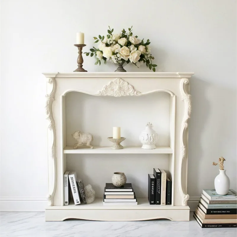 New fireplace cabinet French fireplace cabinet European entrance decorative cabinet retro wind simulation flame fireplace decora