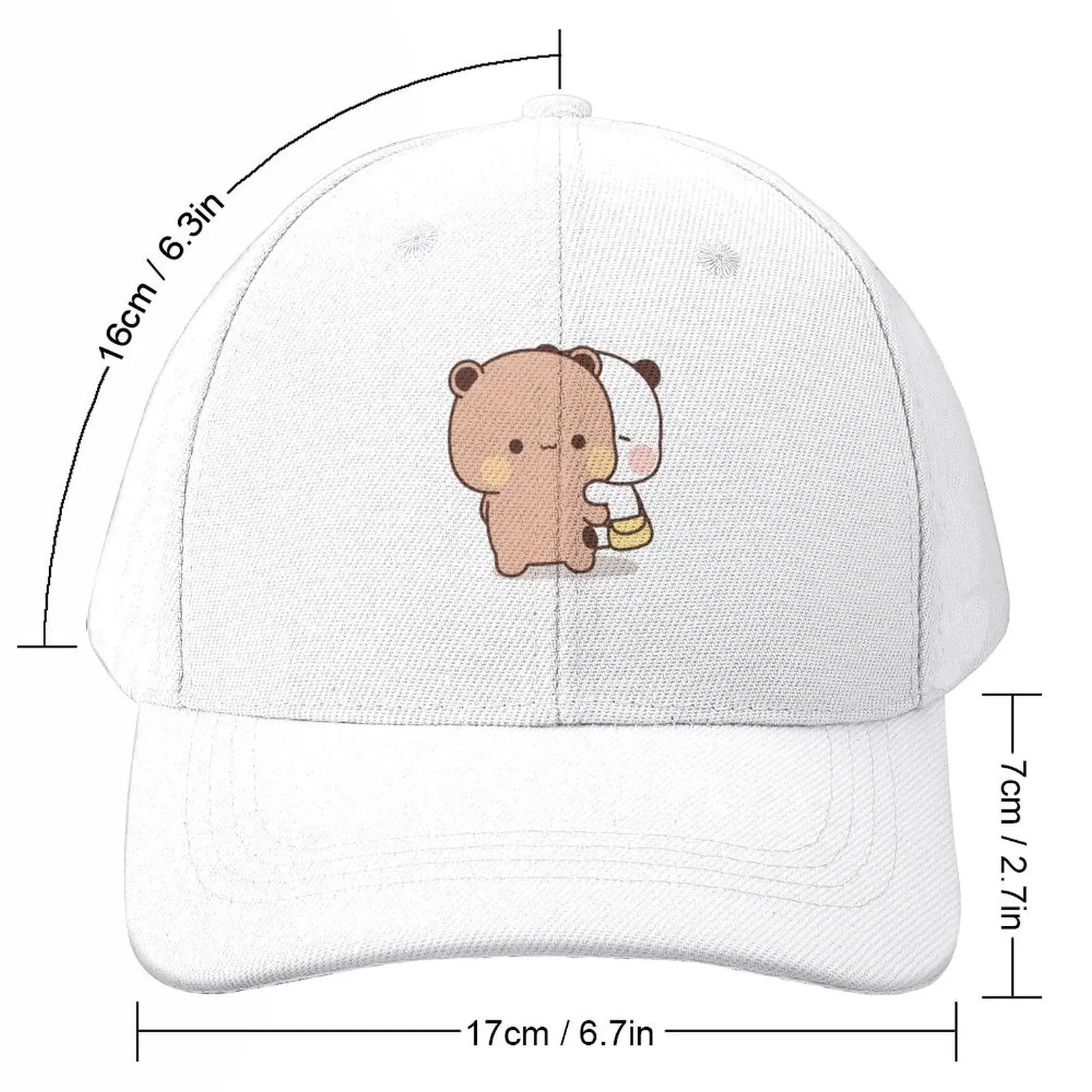 DuDu Bear carrying his love BuBu Panda?? Baseball Cap Golf Wear Custom Cap Luxury Brand Woman Hats Men's