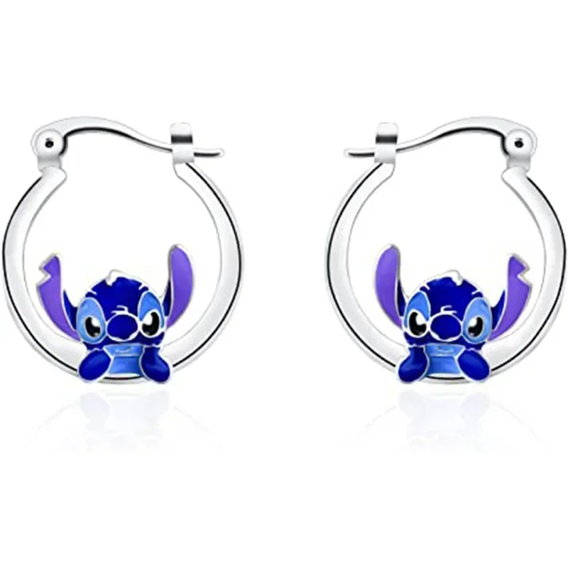 Disney Lilo&Stitch Ear Pendants Kawaii Stitch Fashion Women Metal Earring Delicate Cartoon Female Jewelry Accessories Girl Gift