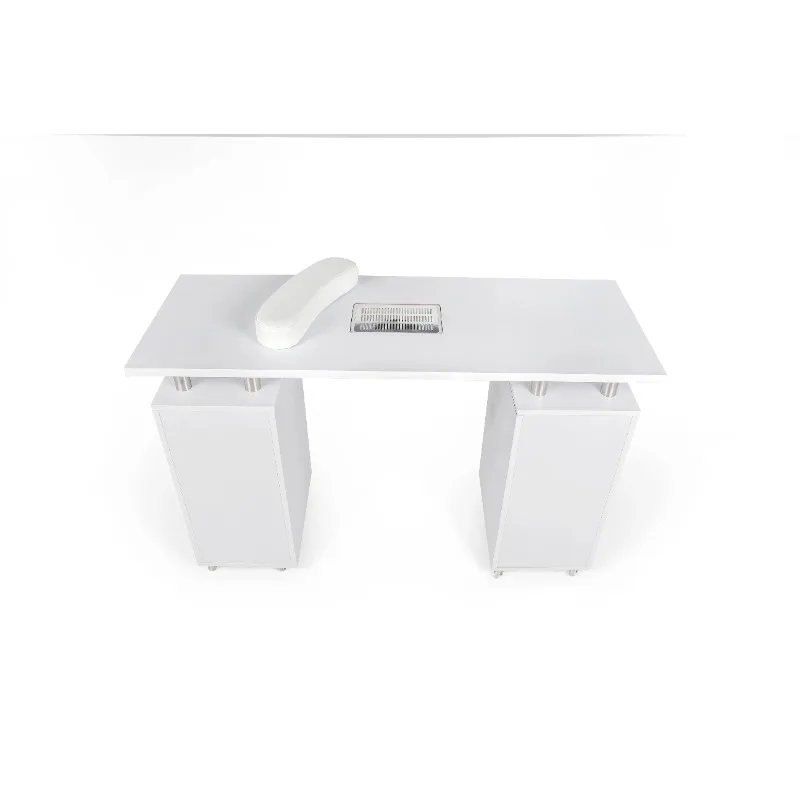 Multi Functional Nail Salon Table Portable Manicure Table Nail Desk Workstation Table Beauty Salon Furniture Iron White Modern