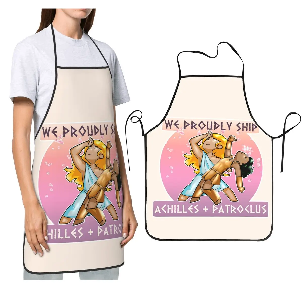 

Ахилл + Пatroclus Фартук Шеф-кухар Кулинария Столик Водонепроницаемый нагрудник Кухонный сарафан для уборки для женщин и мужчин Садоводство