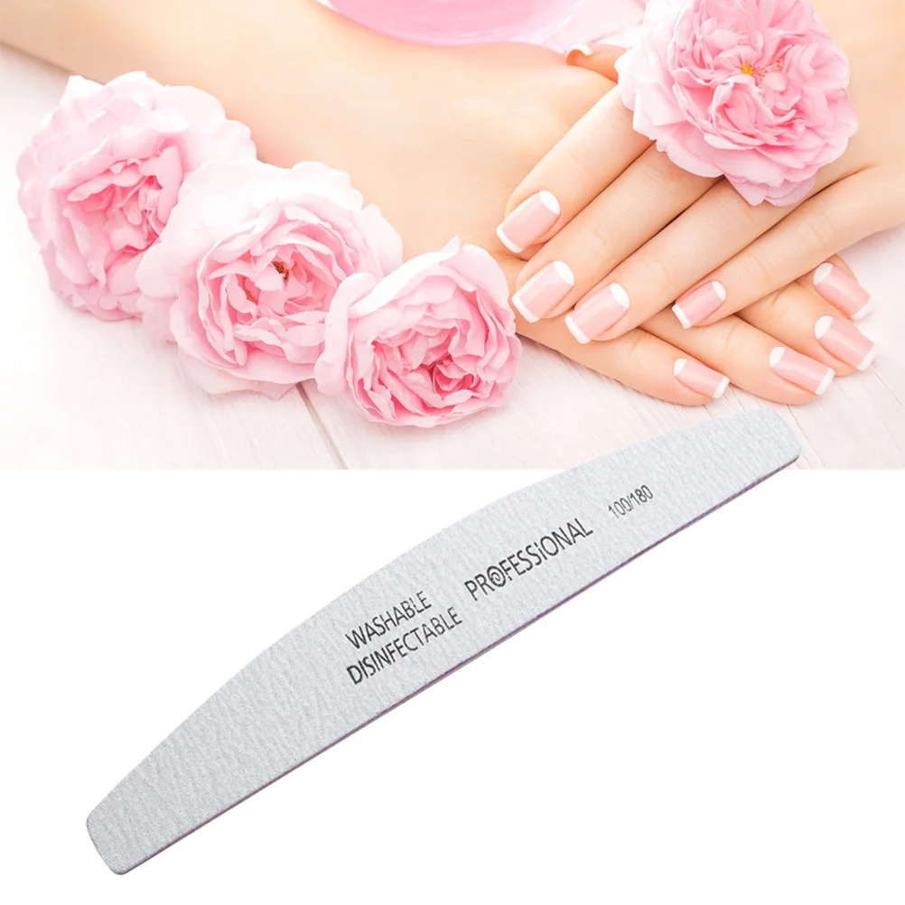 Nagelfeilen, doppelseitige Schmirgelbretter für natürliche künstliche Nägel, Maniküre, Puffer, Glanz, Nagellackentfernung, glattes Finish-Werkzeug