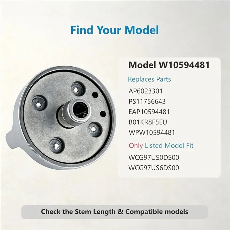 For Whirlpool Stove Knobs Replacement D-Shape Design W10594481 Fits Perfectly For Models For WCG97US6DS00 WCG97US0DS00