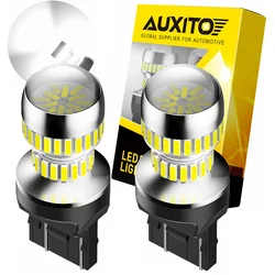 AUXITO-자동차 LED 전구, 7443, 7440, W21W, 캔버스, 오류 없음, T20, W21, 5W, WY21W, DRL, 주간 운전, 후진등 6000K, 화이트, 슈퍼 브라이트, 2 개