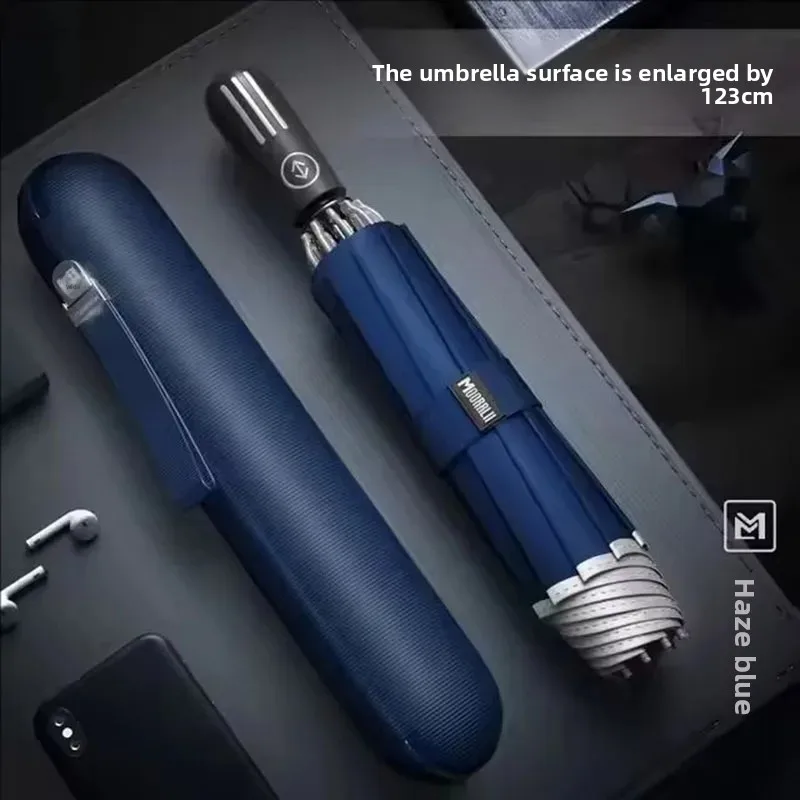 Automatic Man Folding Umbrella Reinforced Luxury Inverted Parasol Strong Umbrellas Lightweight Parapluie Rain Gear