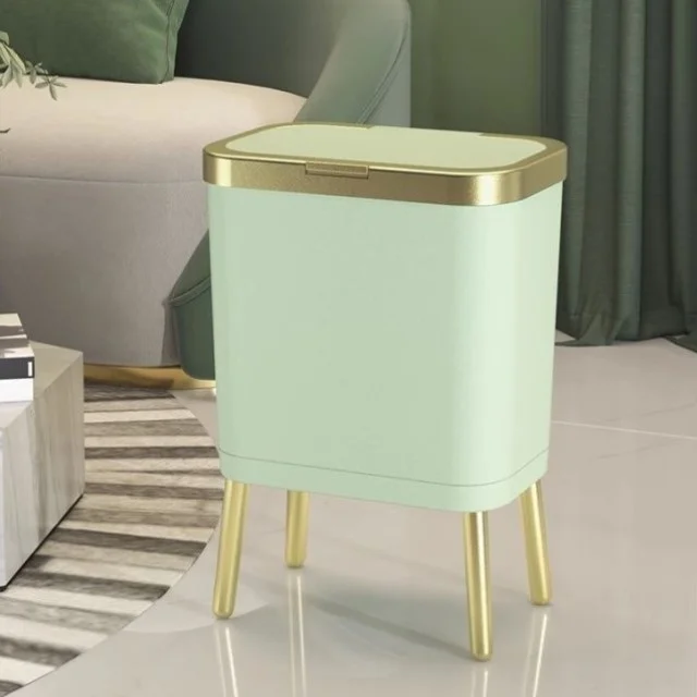 

Большая вместительная корзина для хранения на высоких ножках с крышкой для кухни, гостиной, ванной комнаты, для домашнего использования, в стиле Ins