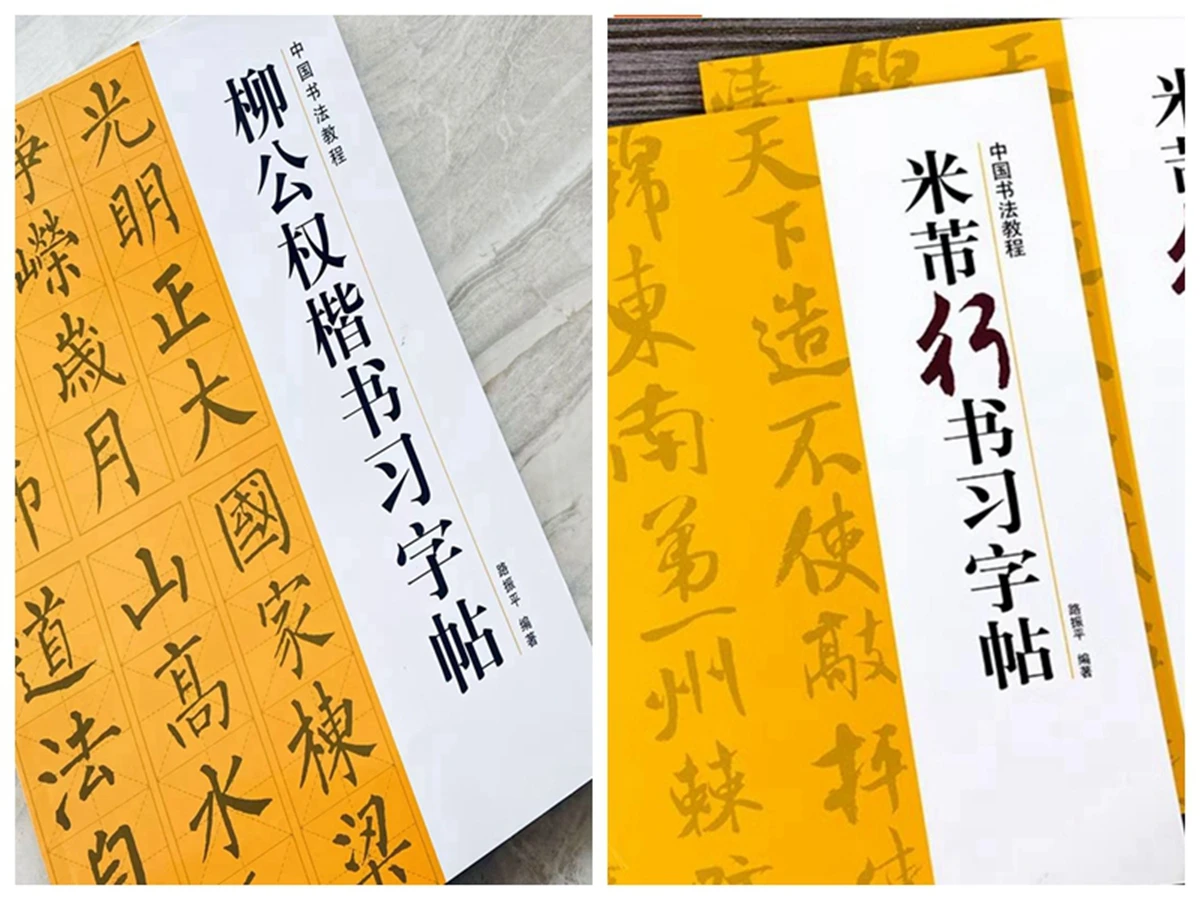 Chinese Calligraphy Book Liu Gongquan Course Of Regular Script Style Mi Fu Running Script Calligraphy Copybook