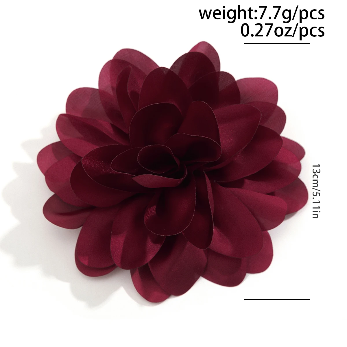 Ingemark 13CM Exaggerated Large Rose Flower Brooch for Women Goth Colorful Satin Broochs Party Jewelry Wed Y2K Accessories Gift