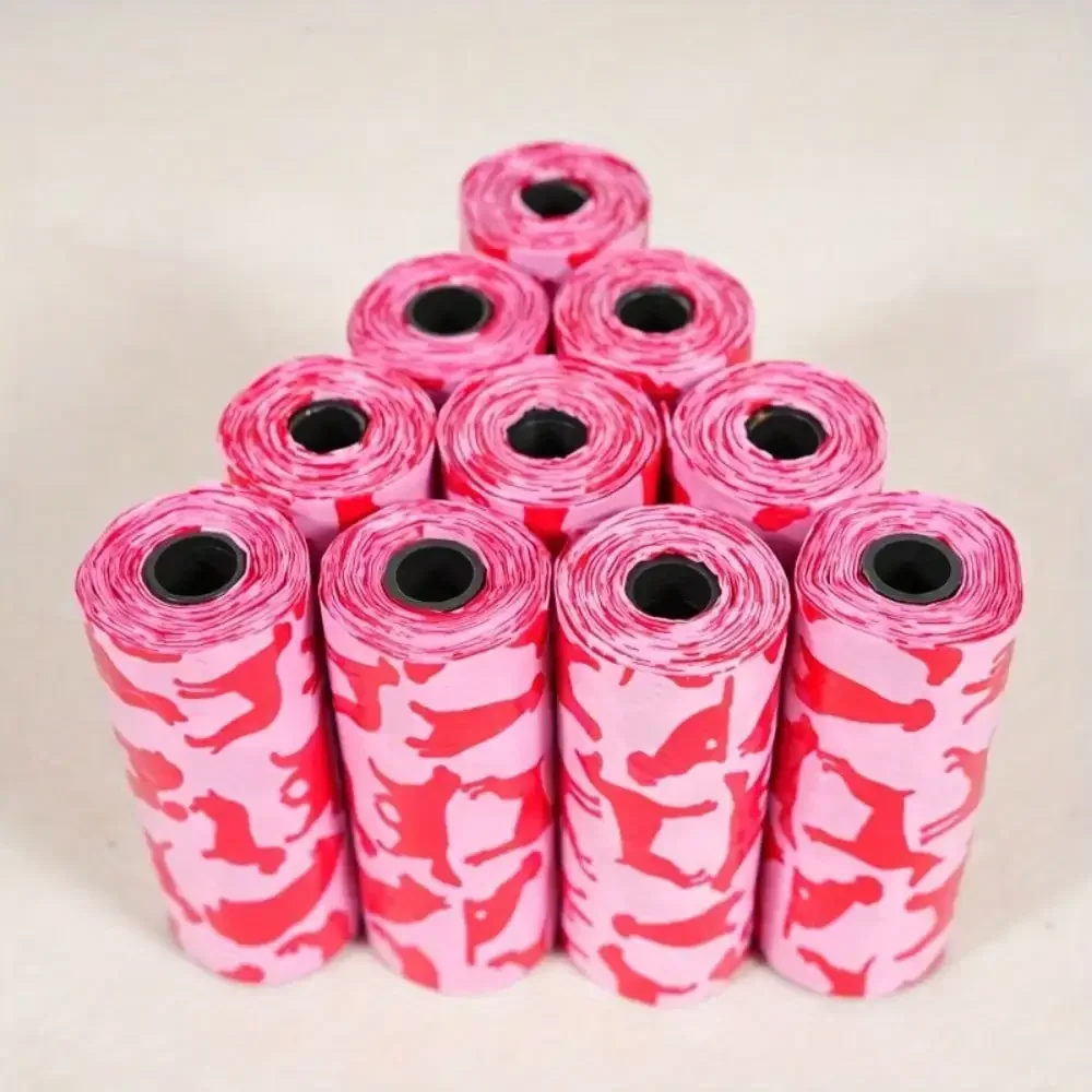 10 Rollen/150 Stück Hundekotbeutel – duftende und nicht duftende Optionen, zum Reinigen von Tierkot, langlebiges Polyethylen-Material. – Detail 8