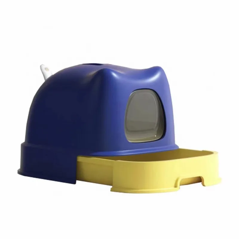 

Factory Wholesale Plastic Pet Cat Litter Box Big Space Easy Cleaning Large Cat Toilet Box