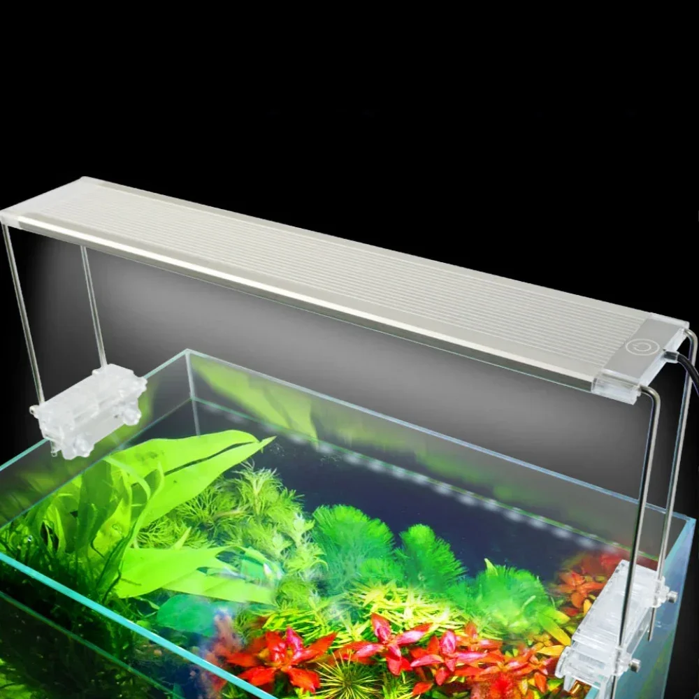 Water Plant Lamp, Aquarium Plant ,LED Fish Tank Lighting, Aluminum Alloy, High Bracket, Full Spectrum, Touch Dimming, 30-120cm