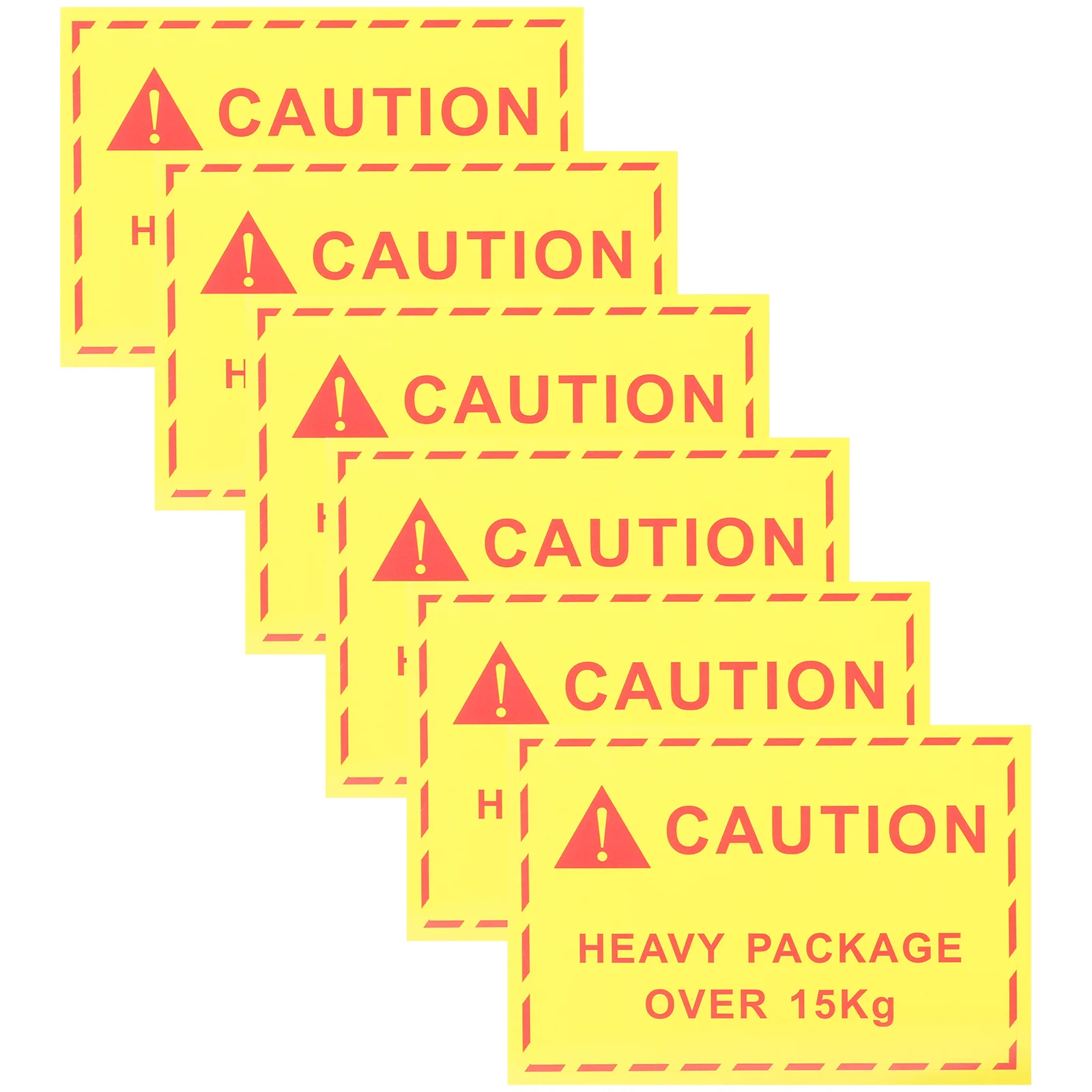 

100 Pcs Overweight Warning Stickers Shipping Adhesive Labels Caution Heavy Object Symbol Sign Safety Operation Warnings Emblems