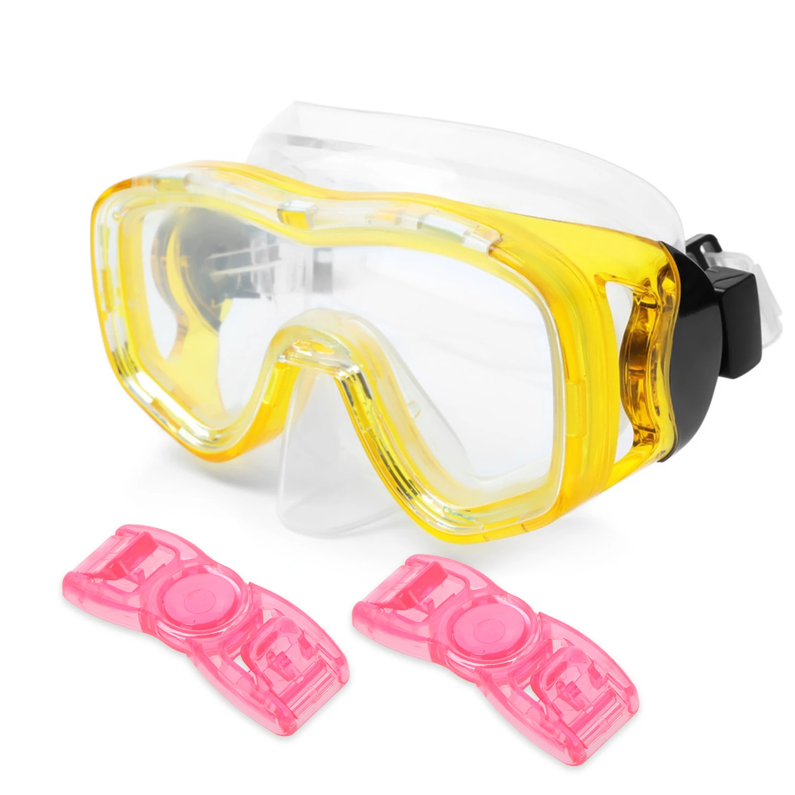 

4pcs Swim Goggles Buckles Replacement Clips Universal Fit Lightweight Portable Quick Attachment Versatile Compatibility Large