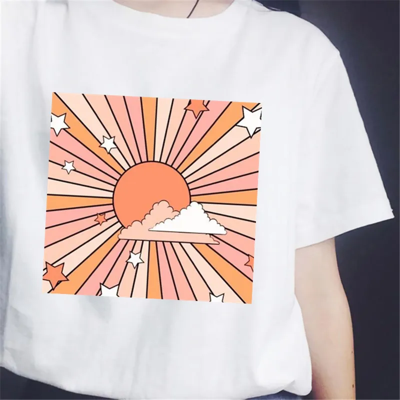 เสื้อยืดเสื้อยืดสตรีสีขาวสำหรับผู้หญิงเสื้อยืดฮาราจูกุเสื้อยืดพิมพ์ลายนมสไตล์ญี่ปุ่นน่ารักการ์ตูนเสื้อคอกลมสำหรับผู้หญิง