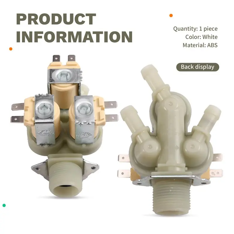 【FERRAMENTA DOMÉSTICA】Válvula de Entrada de Água Fria para Substituição em Máquina de Lavar e Secar Roupa (Modelo 5220FR2075B AJU71030101)