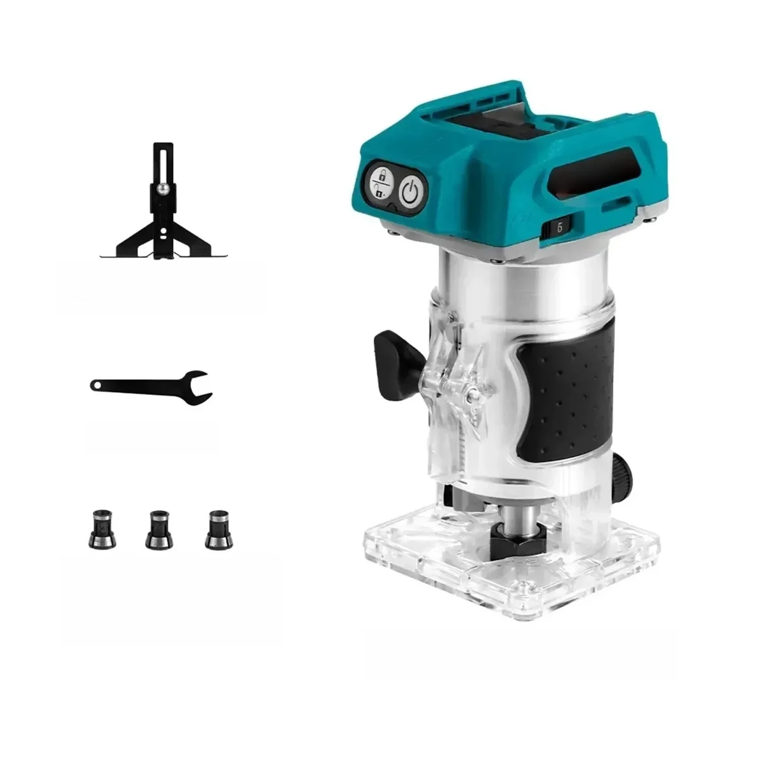 LWoodworking Brushless Electric Trimmer 1600W 5 Speeds Wood Router Milling Engraving Slotting Carving Machine Tool For Makita