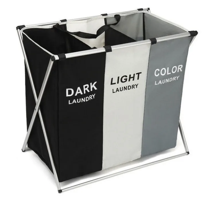 

Three-color dirty clothes basket folding laundry basket convenient storage