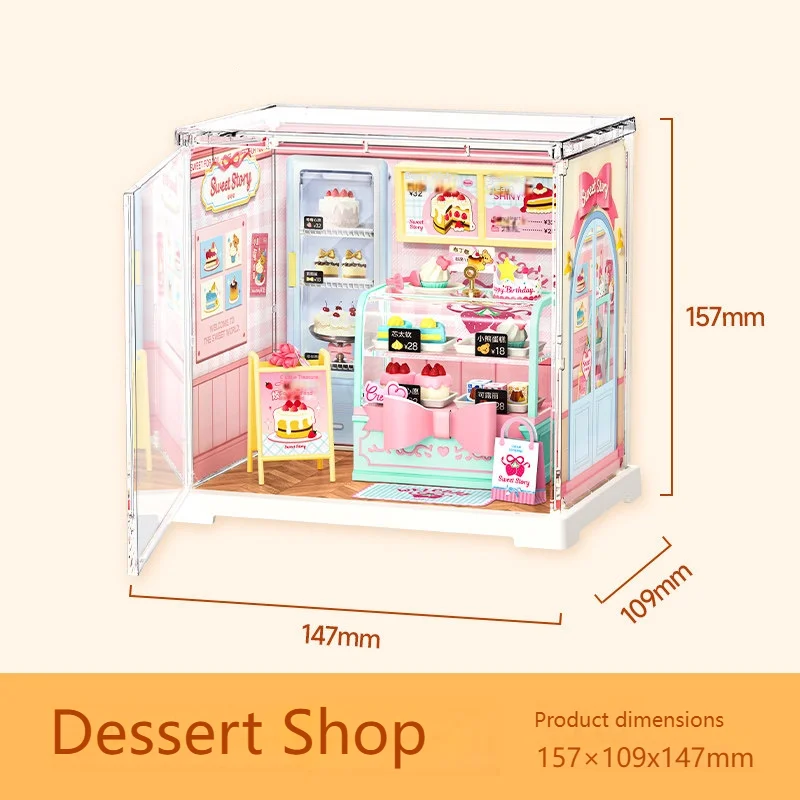 ชุดบล็อกตัวต่อขนาดเล็ก DIY สำหรับสร้างบ้าน โมเดลฉากขนาดจิ๋ว ของขวัญสร้างสรรค์สำหรับผู้หญิง งานฝีมือจิ๋วสุดมหัศจรรย์