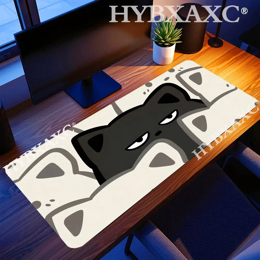 

HYBXAXC Cute Grey Cat Table Mat Portable Non-slip Mouse Animal Abstract Accessories Board Game Office Accessories Mat Suitable