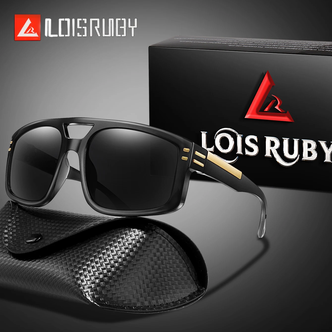 

Модные повседневные солнцезащитные очки для рыбалки, мужские и женские квадратные ветрозащитные очки для спорта на открытом воздухе, бега, пешего туризма, езды на велосипеде UV400 с футляром