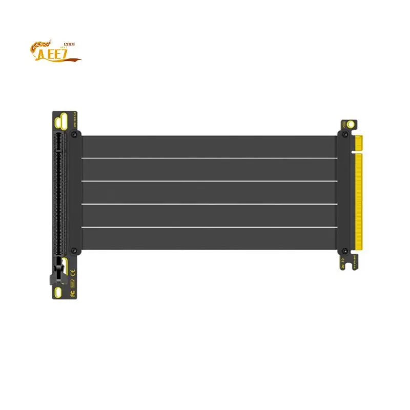 

AEE7-PCI-E 4.0 X16 Райзер-кабель Видеокарта Удлинитель 20 см Экранированный Гибкий 90 ° Монтажный удлинитель графического процессора